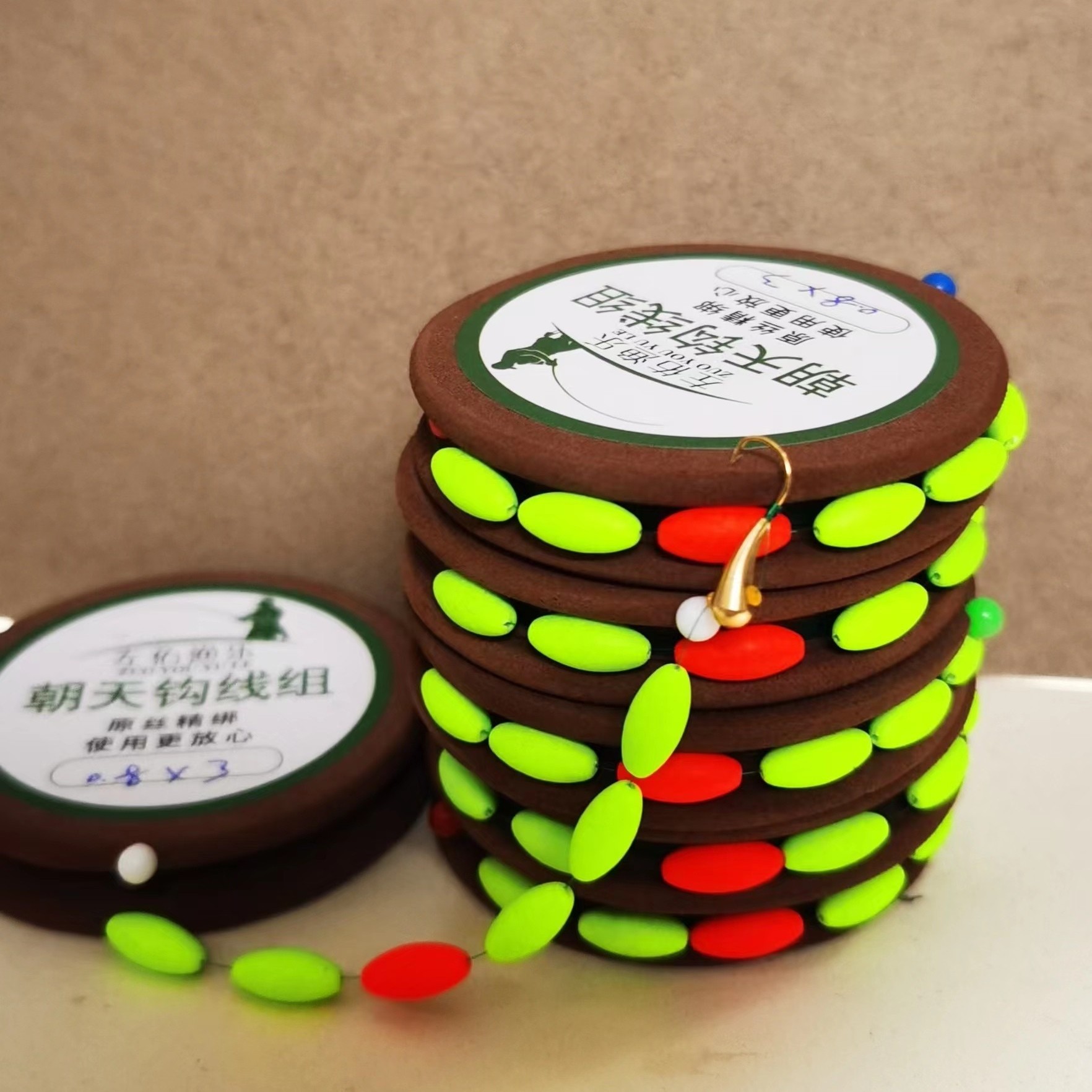 左佑渔乐流线型七星漂朝天钩线组传统钓01号浮漂配铜坠朝天钩