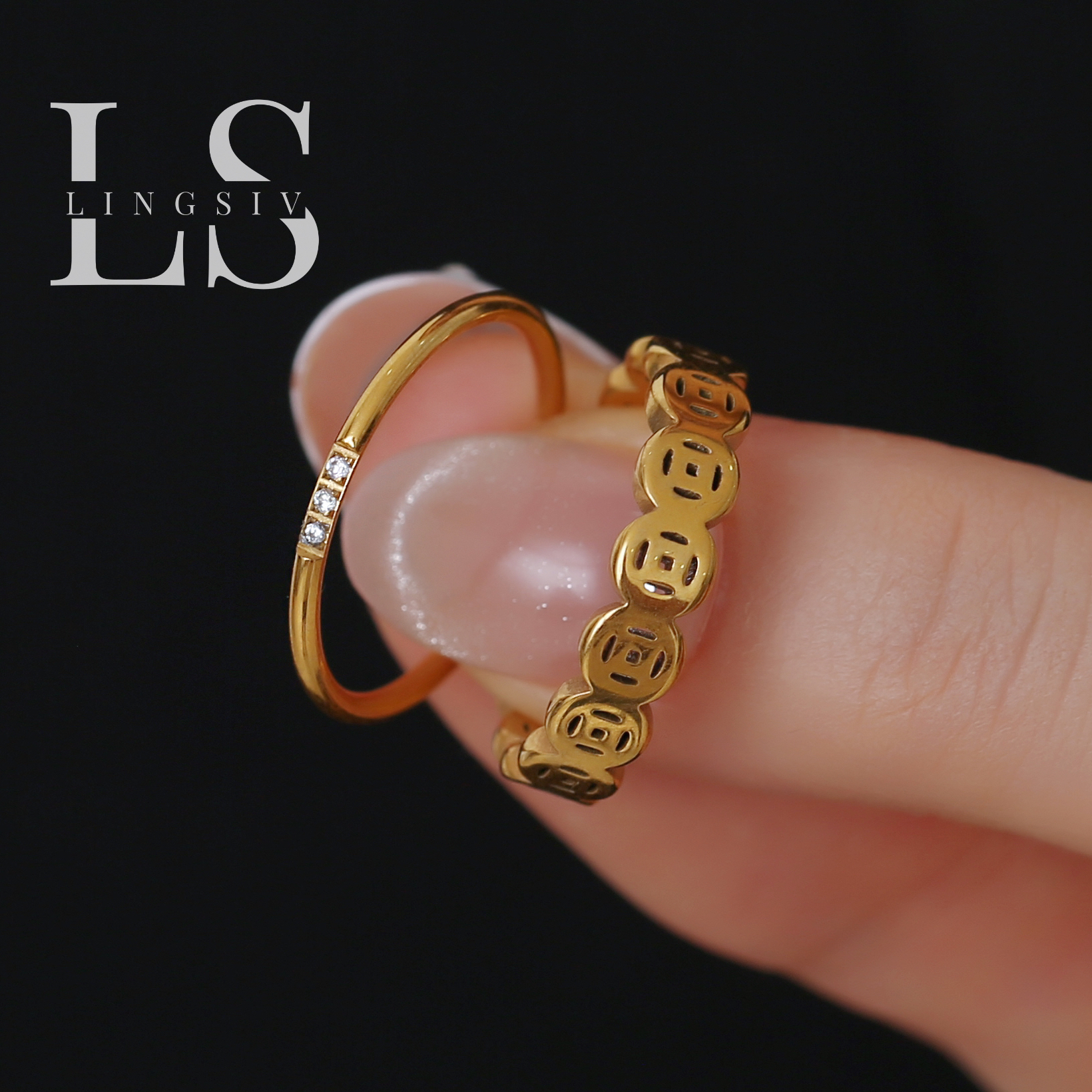 钛钢戒指 小众时尚轻奢素圈男女戒指个性气质百搭高级感指环手饰