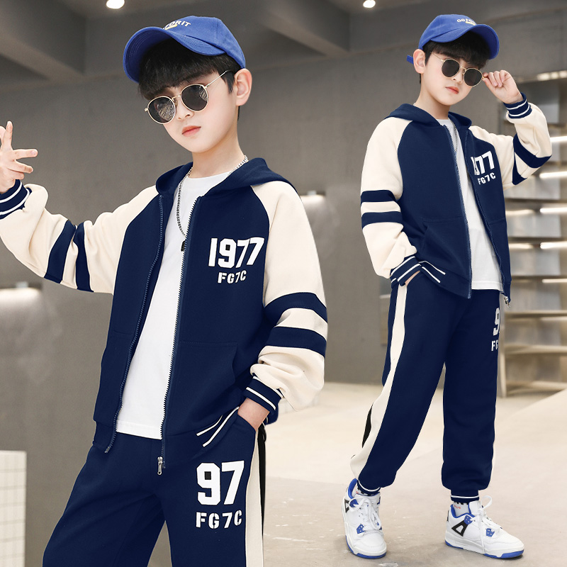 男童套装春秋季新款中大童休闲运动时尚潮流爆款1977春秋套装