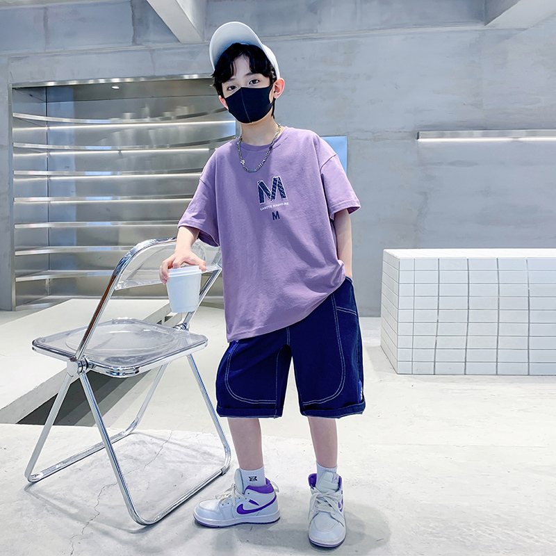 男童夏装套装2025新款夏季中大童装夏款儿童衣服男孩酷帅气时髦潮