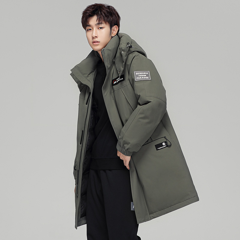 YAYA/鸭鸭羽绒服男士加厚2025年新款冬季可拆卸帽中长款保暖外套