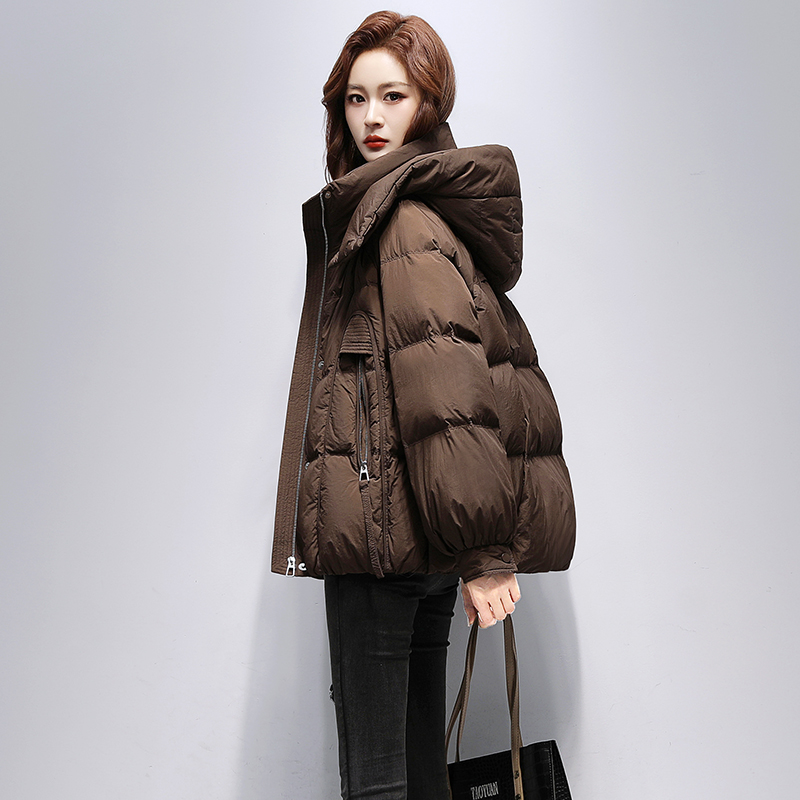 YAYA/鸭鸭正品羽绒服女冬2025新款百搭时尚休闲韩版保暖短款外套