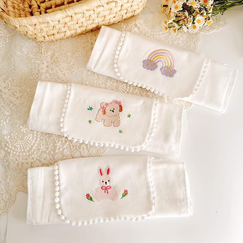 2条装儿童纯棉吸汗巾0-6岁幼儿园男女童纱布垫背巾婴儿宝宝隔汗巾