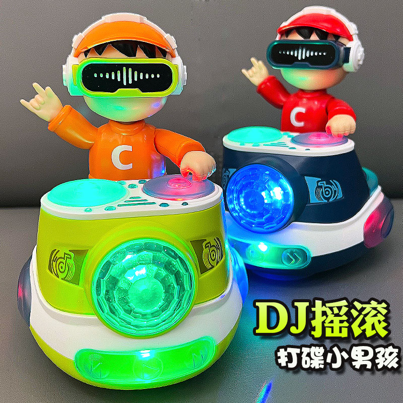 儿童玩具车宝宝电动DJ打碟车摇滚男孩女孩带音乐益智力0-1-2-5岁3