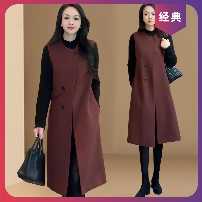 2025年冬季新款女人味穿搭时髦端庄高级感背心连衣裙子气质轻熟风