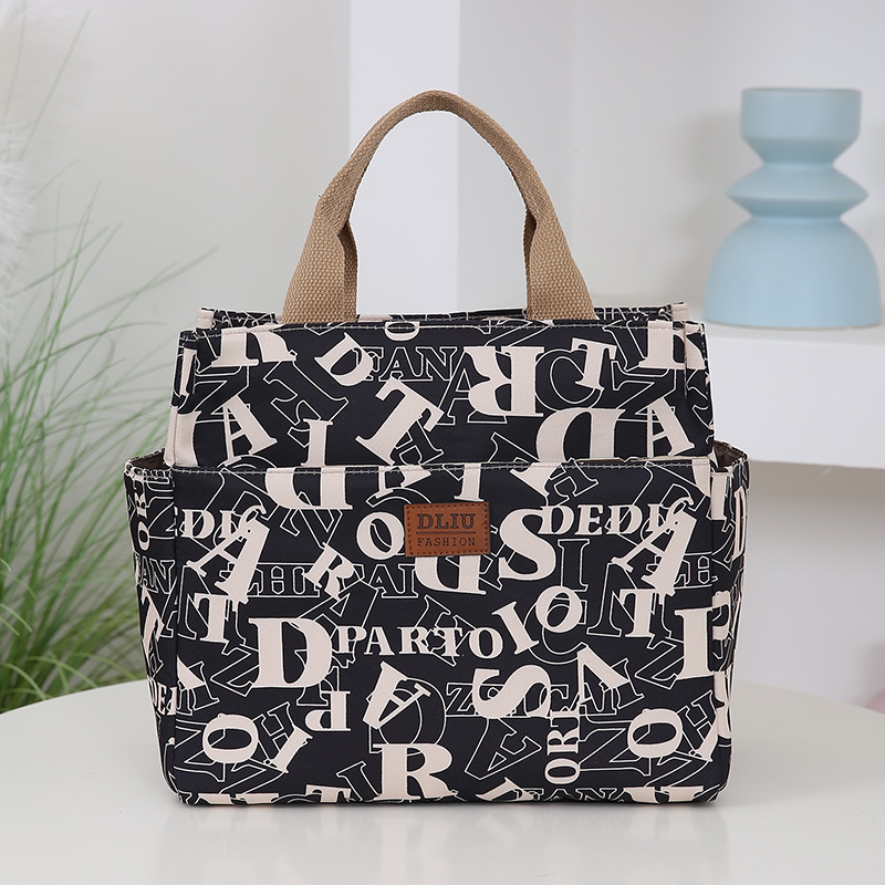 新款大容量加厚布包铝箔保温层便当包上班便携带饭盒收纳袋手提包