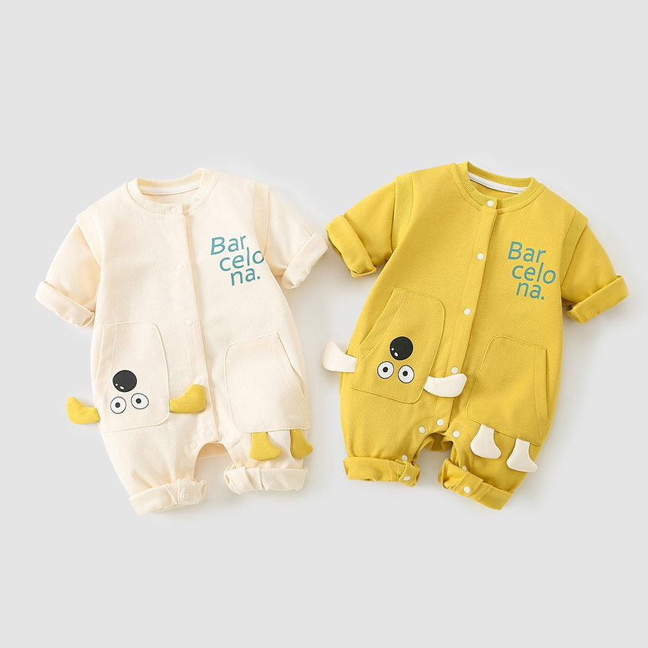 【吃面包的旺旺】渐变丁达尔风婴幼儿呆萌双兜戴帽子大耳狗春秋宝宝