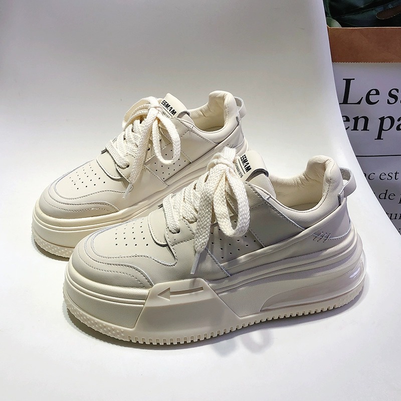 厚底韩版增高鞋女款小白鞋2025新款小众时尚板鞋百搭轻便休闲鞋子