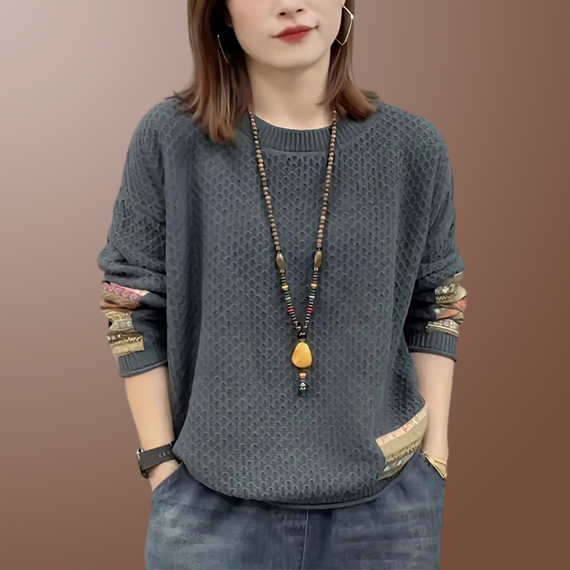 上衣女春秋季新款2024年爆款时尚网红款洋气时尚纯色毛衣套头外套