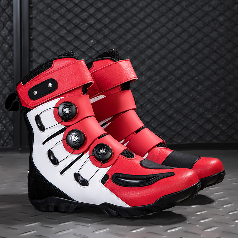 骑行靴摩托车越野防水防风男四季高帮防风保暖透气赛车鞋机车装备