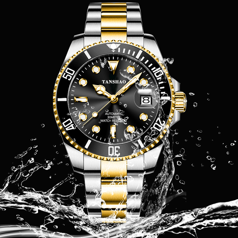 【粉丝专享】间金鬼王/镂空全自动日历防水夜光大气经典男表