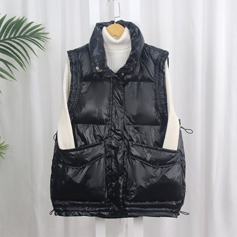 荷叶边马甲女短款韩版宽松时尚百搭马夹秋冬季显瘦立领保暖外穿