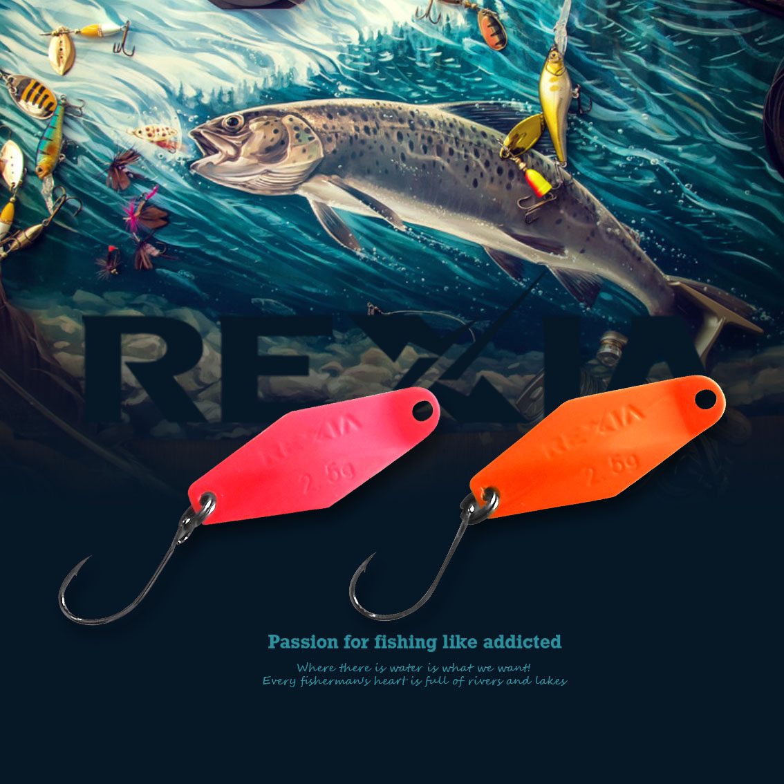 鳟鱼彩色亮片2.5克 鳟鱼马口溪流微物彩色黑坑粉色双面垂钓管理场