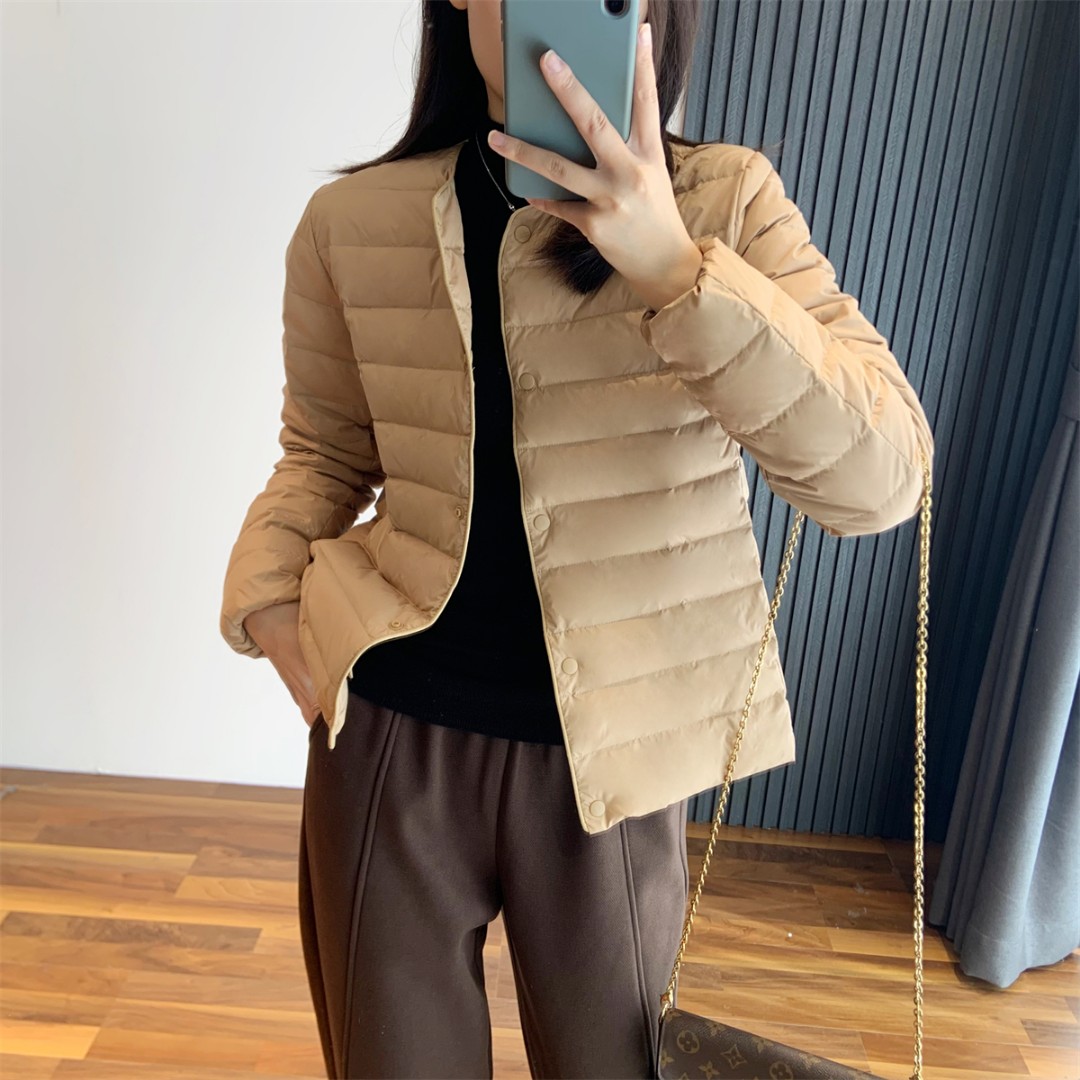 90白鸭绒 【冬悠】2024新款轻薄羽绒服女圆领内胆保暖V领内穿无领