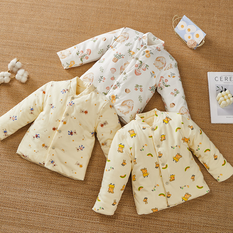 儿童棉花手工棉袄宝宝加厚棉衣校服保暖学生秋冬上衣冬款童装冬季