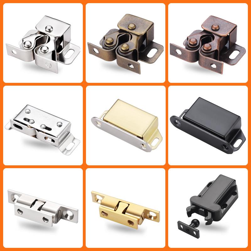 不锈钢强磁柜门吸磁铁吸扣古铜门吸家具实木柜子橱门里固定卡扣锁