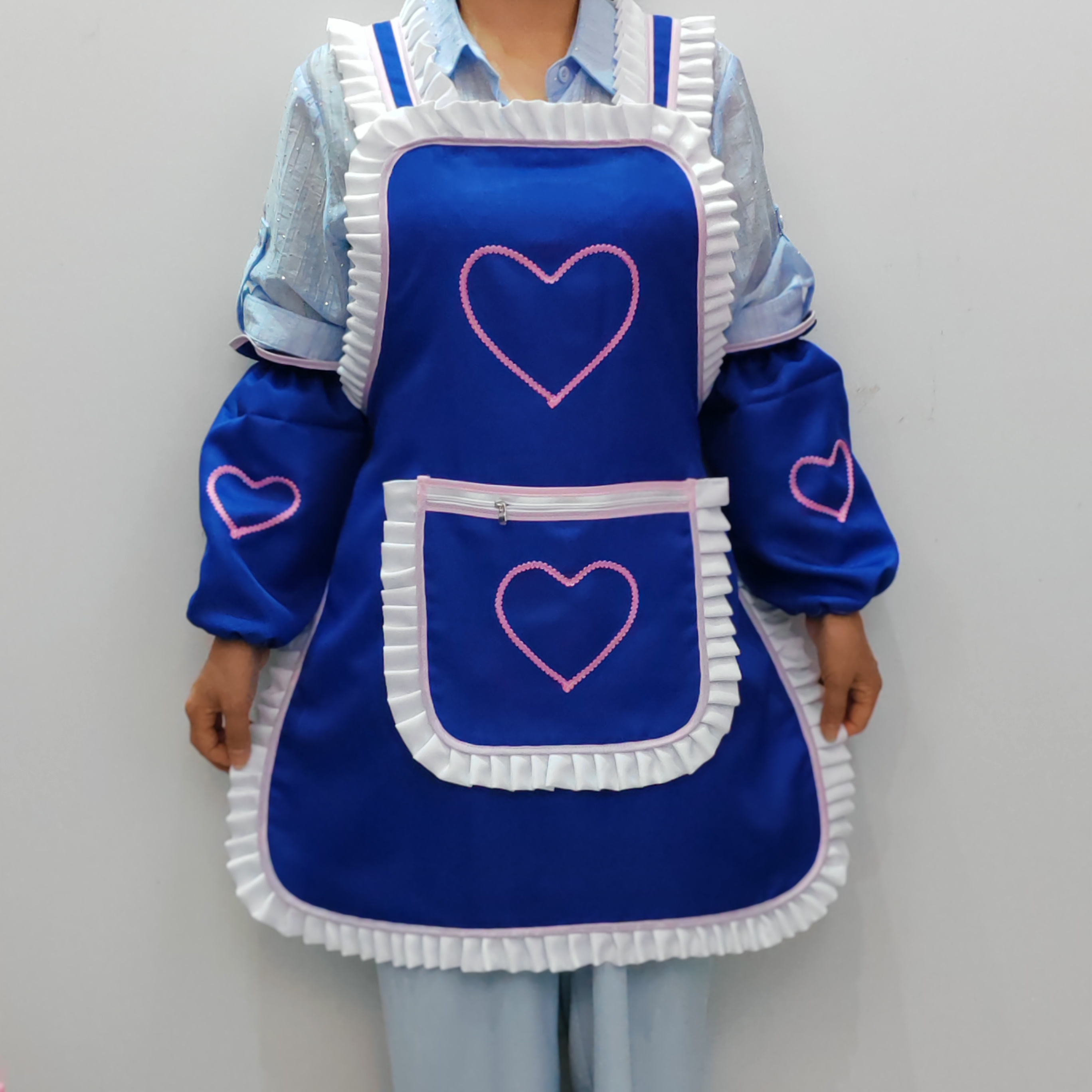 贵州新款荷叶边围裙爆款厨房专用时尚可爱防尘防污工作服自产自销