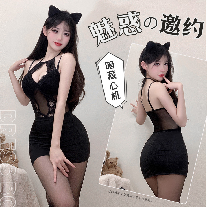 性感蕾丝连体衣紧身黑色低胸连体打底修身欧美露背火辣纯欲风夏季