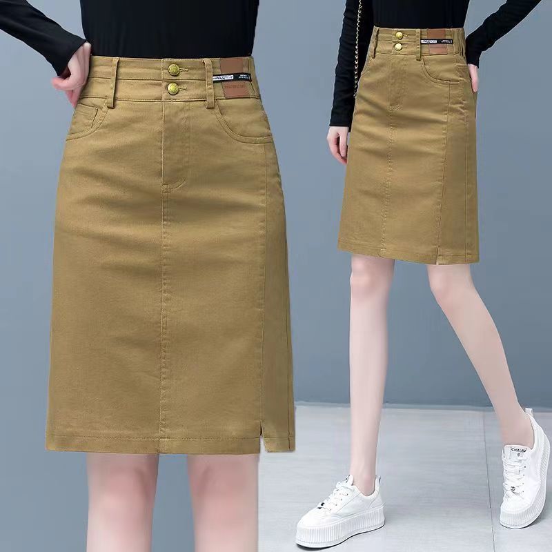 2025年春夏新款短裙女半身裙女高腰显瘦包臀裙时尚百搭a字一步裙