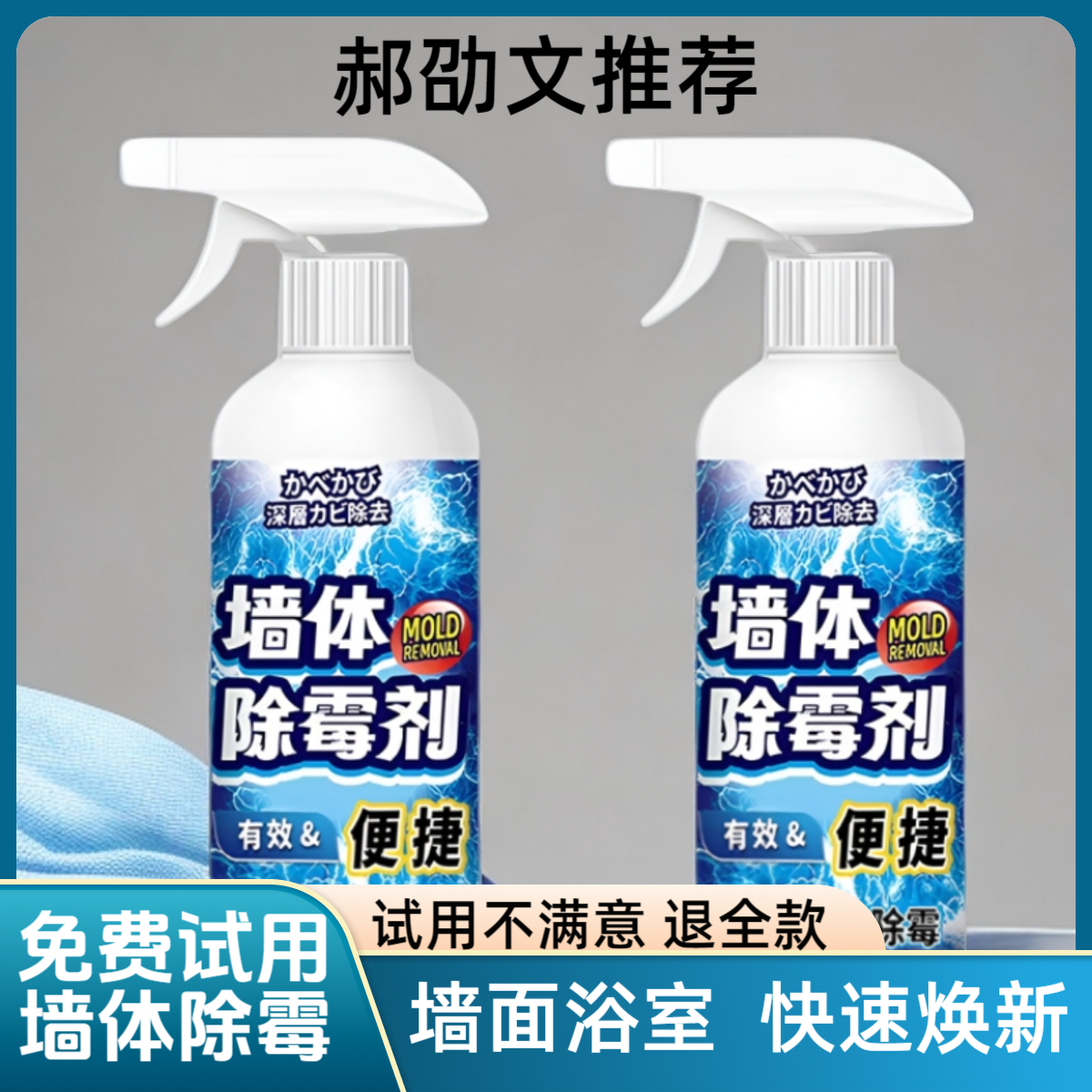 【郝劭文推荐】 除霉率99.9%家用除霉剂防霉快速除异味杀菌去污渍净