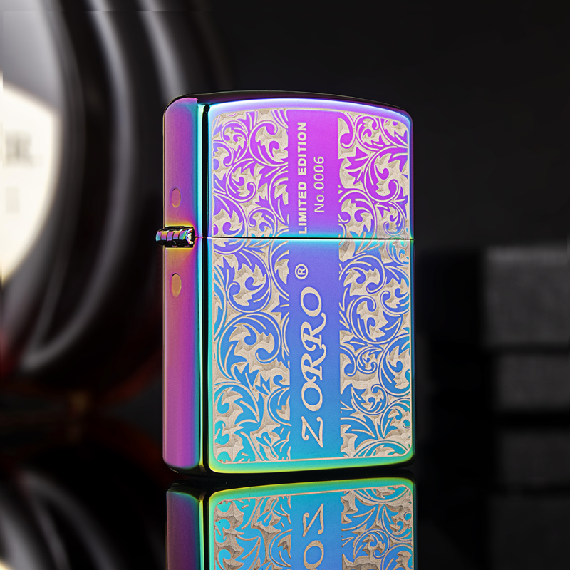 ZORRO佐罗限量版冰机唐草防风煤油打火机送男生日礼物情人节礼品