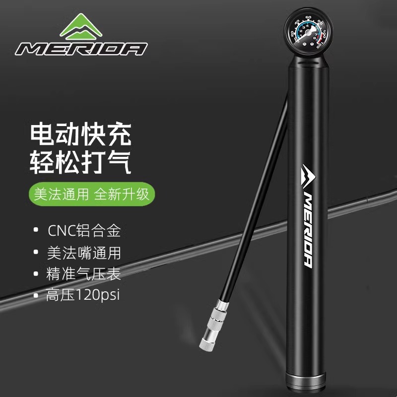 美利达电动打气筒山地公路自行车摩托车打气泵家用汽车便携高压