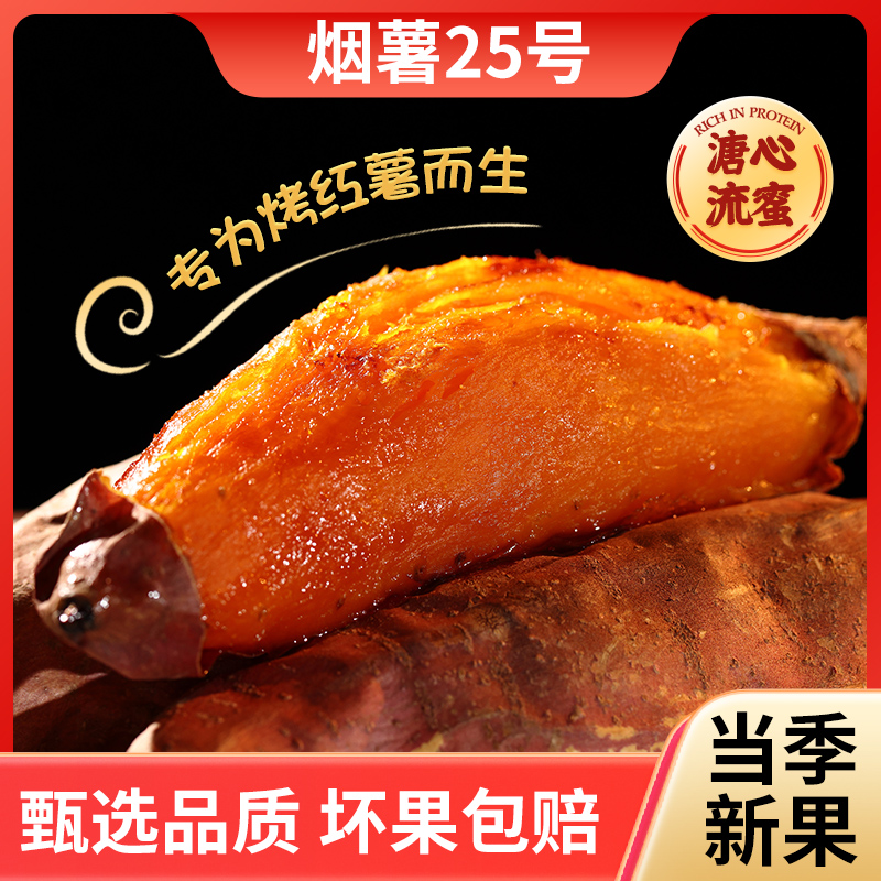 【坏果包赔】烟薯25号蜜薯5斤新鲜黑土地番薯当季现挖糖红薯地瓜