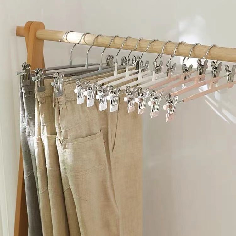 伸缩无痕裤架、裙夹、家用晾晒无痕不锈钢超强承重防水干湿两用