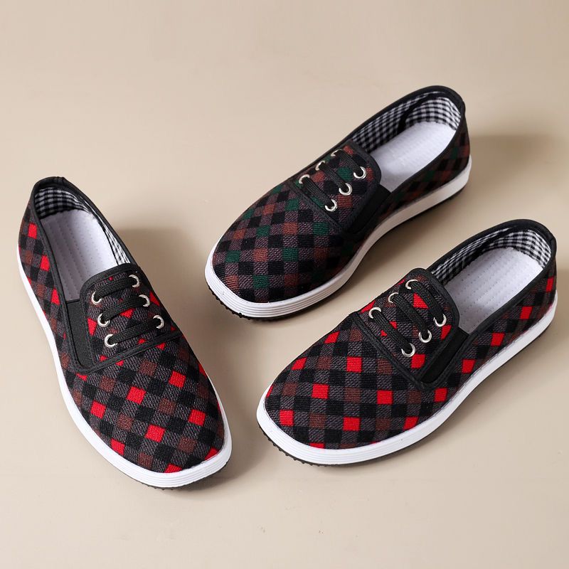 老北京布鞋女鞋透气软底舒适平底妈妈工作一脚蹬春夏秋季休闲布鞋