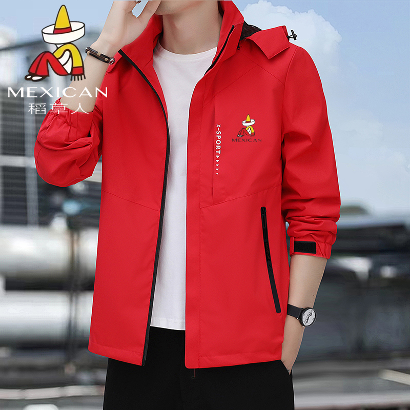 稻草人男士外套春秋新款上衣时尚韩版潮流休闲夹克茄克衫新款男装