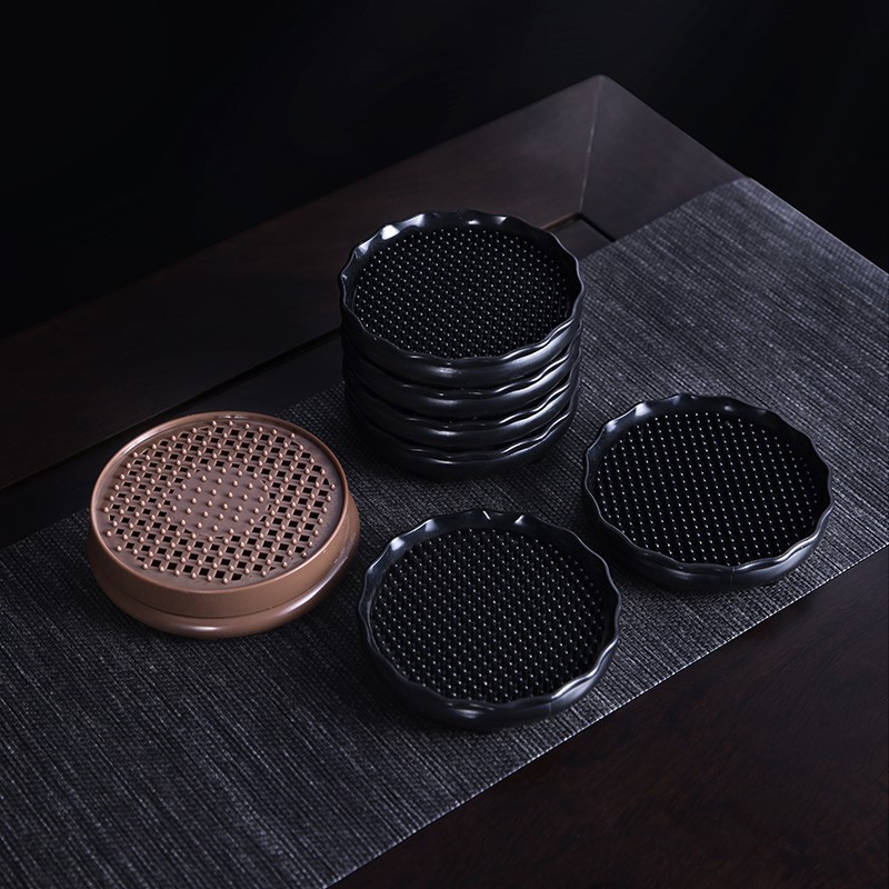 茶壶底座茶具紫砂壶垫壶承壶托塑料莲花防滑垫隔热垫茶道防烫壶托