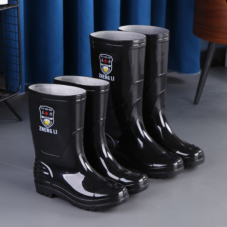 高档雨鞋男款加厚钓鱼专用雨靴防水防滑胶鞋防水鞋工地劳保男鞋子