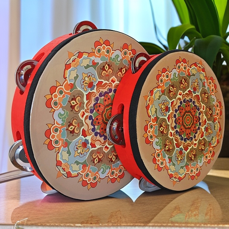 高颜值敦煌飞天铃鼓舞蹈铃鼓成人铃鼓儿童手拍鼓维吾尔族手鼓乐器