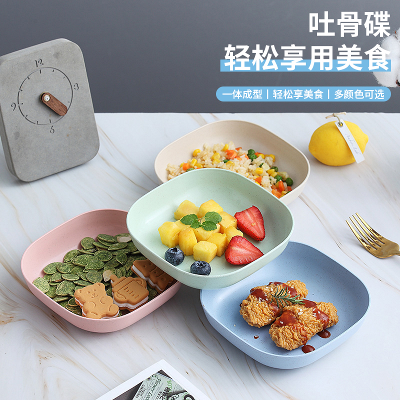 西邮哥【新疆包邮】10个装餐桌垃圾吐骨头盘碟吐骨碟家用塑料小盘子