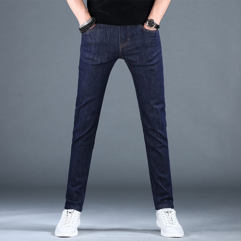秋季新款高端欧货牛仔裤男款修身小脚裤轻奢商务休闲潮流百搭爆款