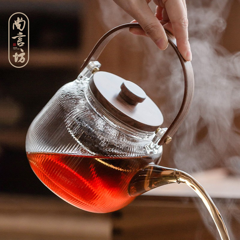 玻璃煮茶壶泡茶壶耐高温电陶炉单壶泡茶器烧水壶耐热家用复古简约