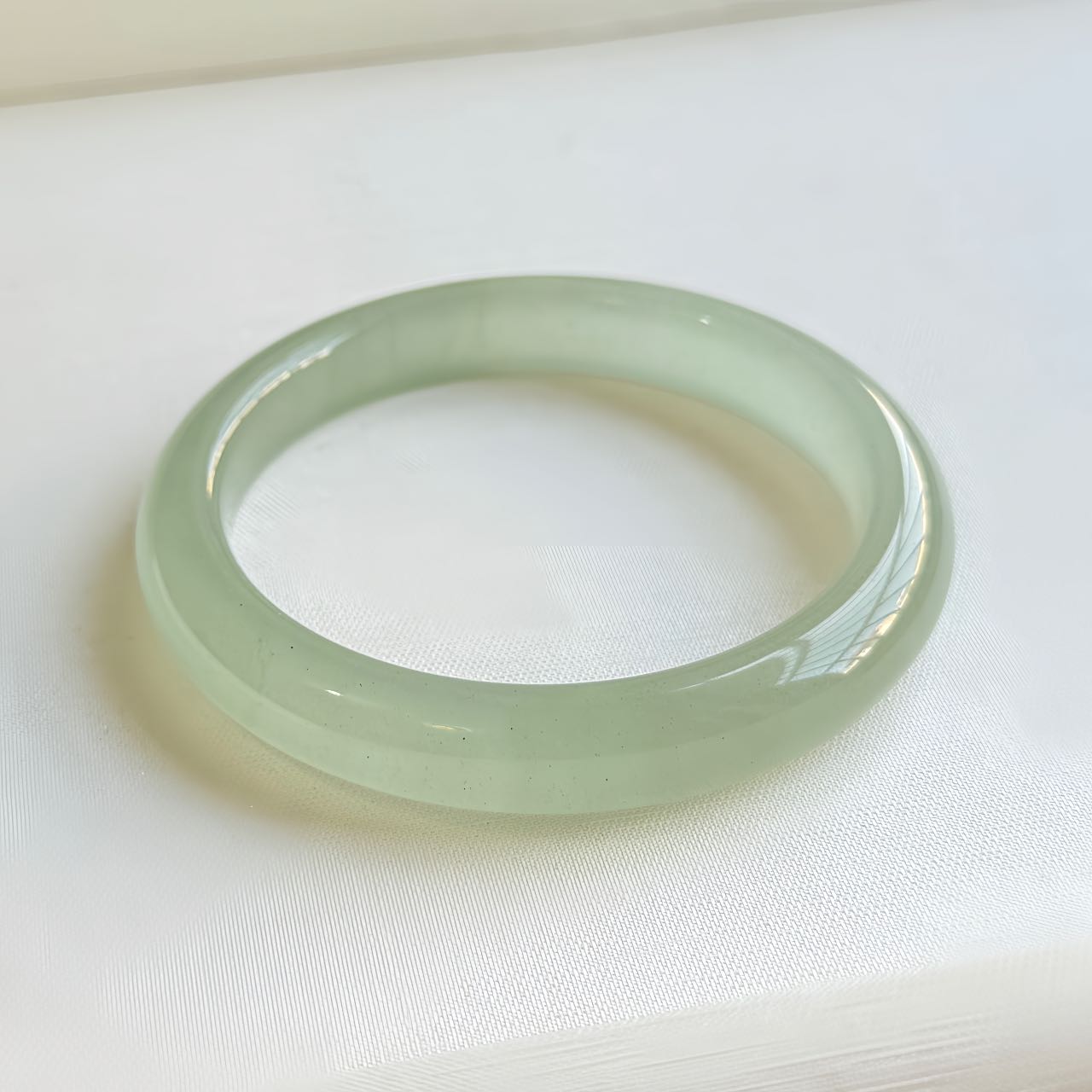 天然无优化东陵玉高品质9-13mm扁条手镯清新百搭新中式送女朋友