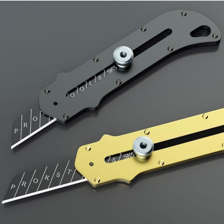 重型加厚大号不锈钢美工刀壁纸刀裁纸刀耐用工业级电工刀全钢刀架