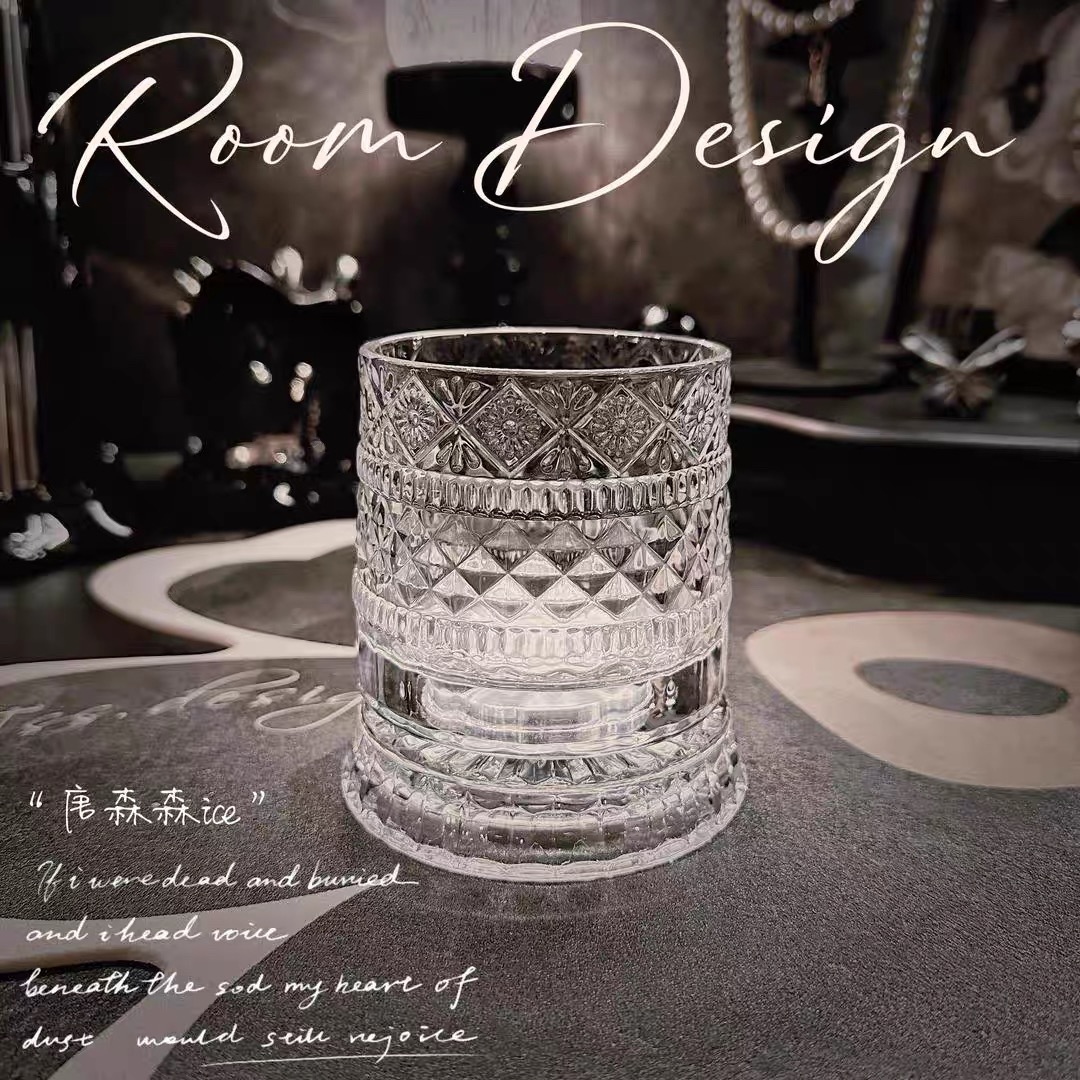 正品 网红轻奢360度旋转解压星钻水晶玻璃红酒杯威士忌杯子洋酒杯