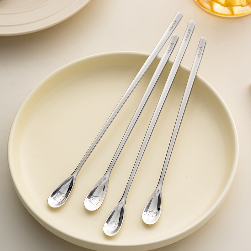 可爱316L不锈钢搅拌勺家用长柄咖啡搅拌棒奶茶蜂蜜小勺子onlycook