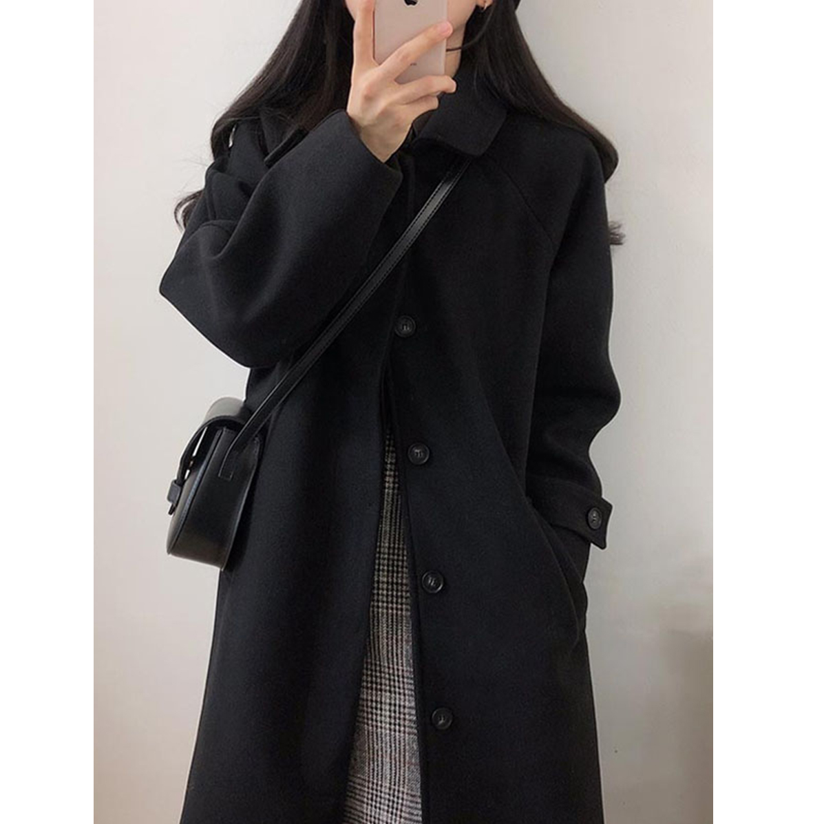 毛呢外套女小个子新款秋冬季韩系高级感大衣女大衣女秋冬高级感