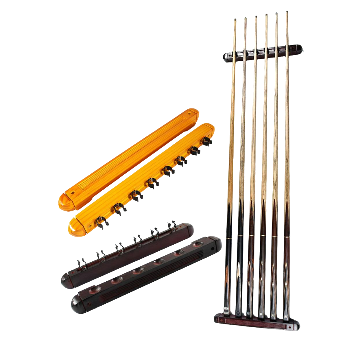 台球杆架壁挂球杆架实木公杆靠杆器放置大头小头台球厅桌球杆配件