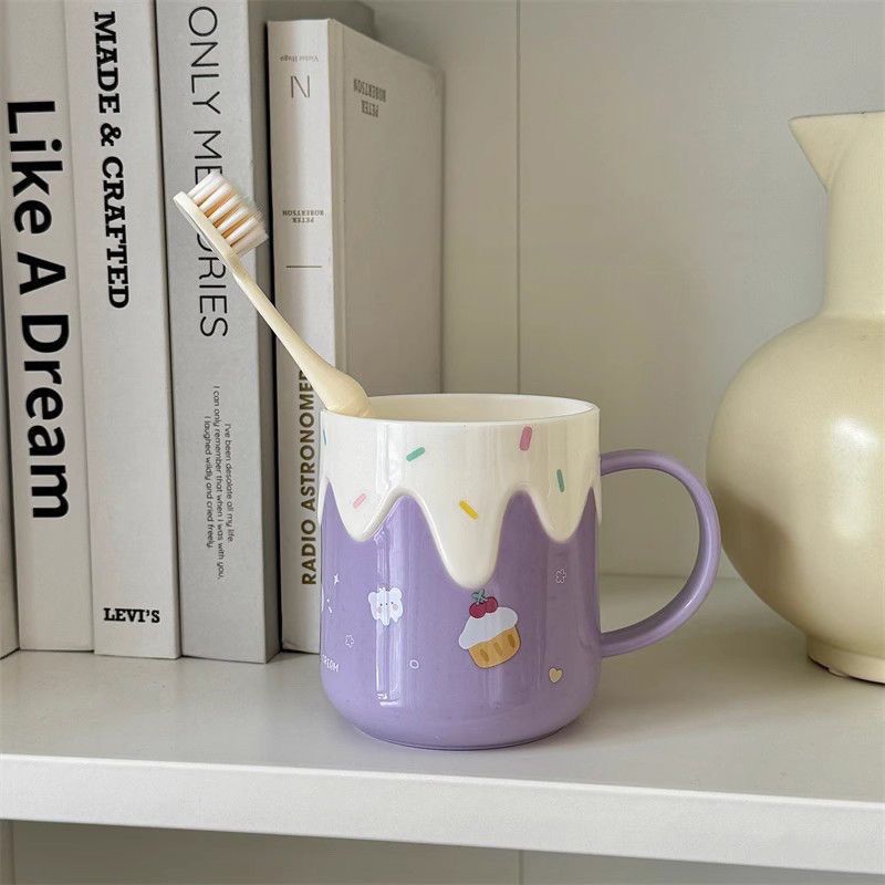 可爱新款冰淇淋洗漱杯ins风卡通儿童牙杯学生宿舍洗漱牙缸家用杯