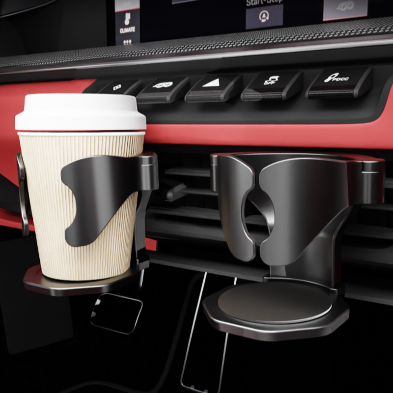 车载水杯架杯托茶饮料架汽车用空调出风口烟灰缸固定架座器多功能