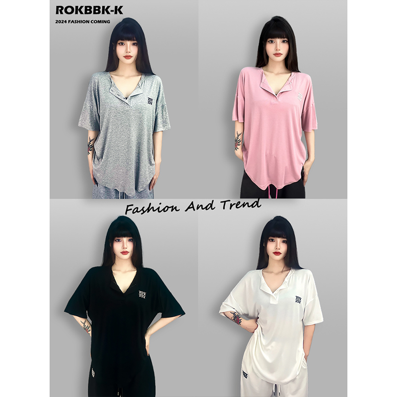 ROKBBK-K/布韩街舞潮牌宽松跳舞hiphop上衣女嘻哈爵士运动服饰潮