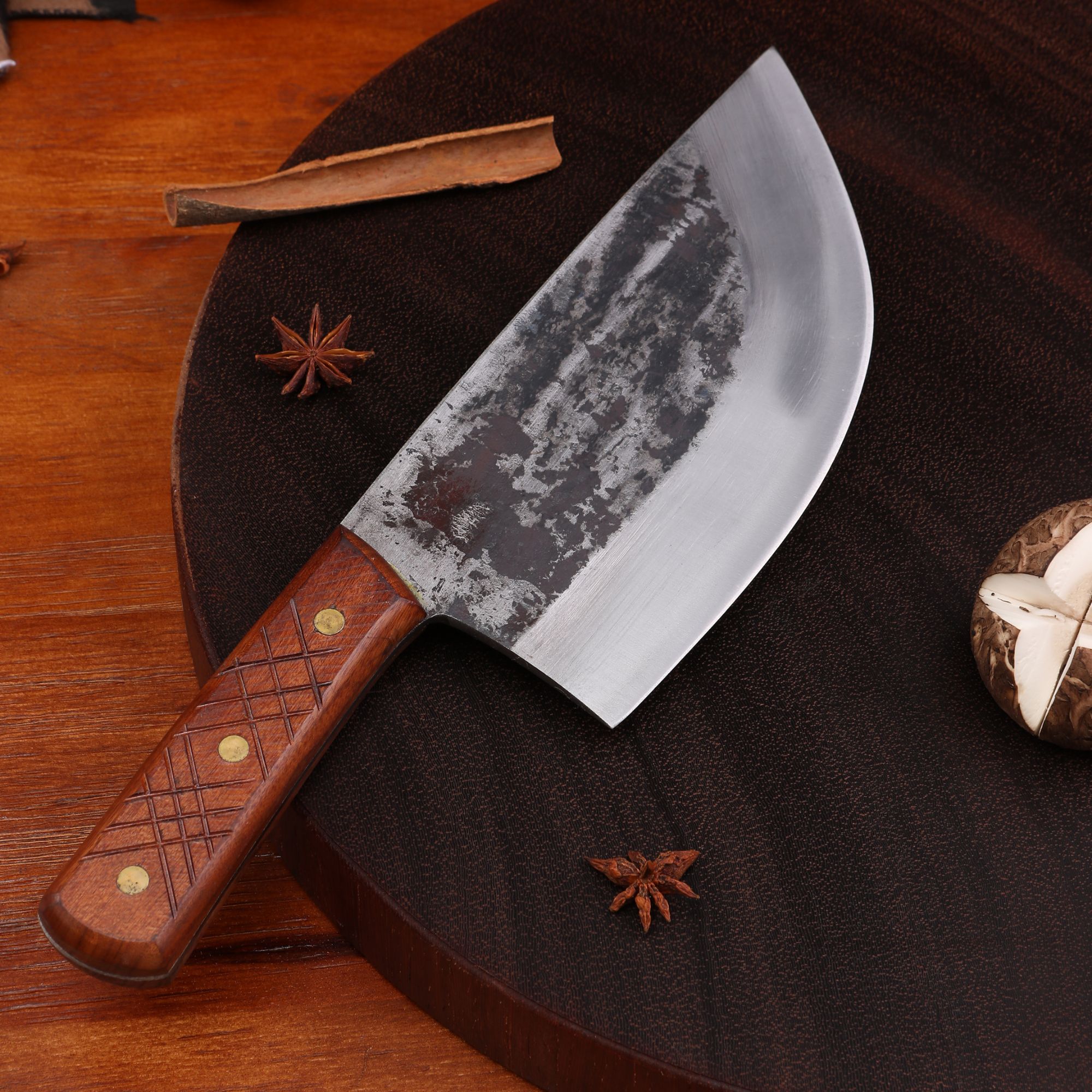 刘师傅手工锻打切片分割刀家用商用多功能厨师耐用专用菜刀