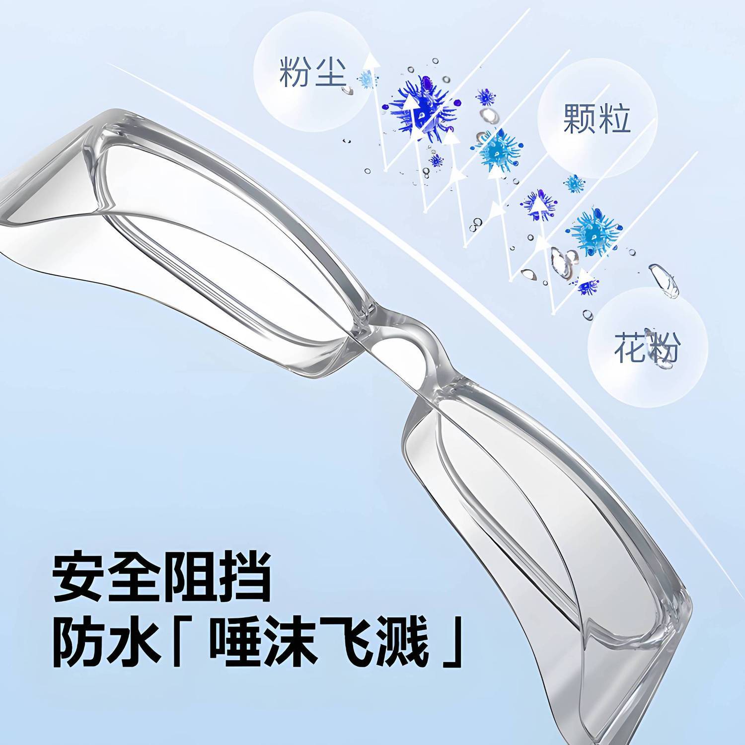 高清防雾防蓝光防风沙防唾沫飞溅防尘防水防护眼镜透明护目镜