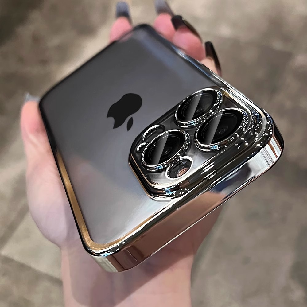 适用iPhone16promax手机壳苹果透明全包带镜头膜简约高级感男女款