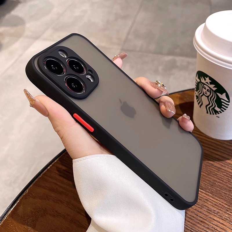 适用苹果手机壳磨砂肤感镜头全包防摔简约高级感硅胶网红男女情侣