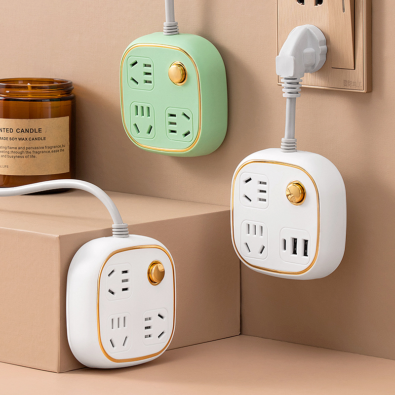 智能家用无线迷你插座usb插排插线板带线家用多功能转换器办公.